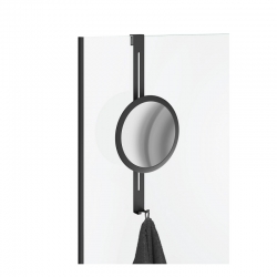 Omega Makyaj / Tıraş Aynaları - 123360 - Ayna,Duş İçi,Asma,Ayarlanabilir+Askılıklı,5x-Mat Siyah