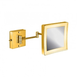Omega Makyaj / Tıraş Aynaları - 99669-2/O 3XD - Ayna,Led(Gün)Işıklı,Çift Kollu,Büyüteçli(3X)-Altın