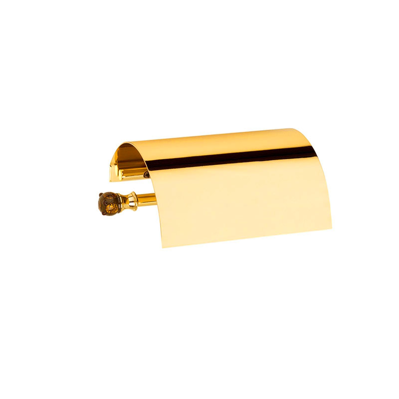Omega Murano - MU11C/GLP - Murano Tuvalet Kağıtlık - Amber/Altın