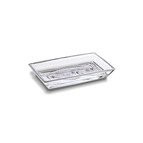 Omega Retro - CP907/RE - Retro Sabunluk, Tezgah Üstü-Şeffaf Cam/Gümüş