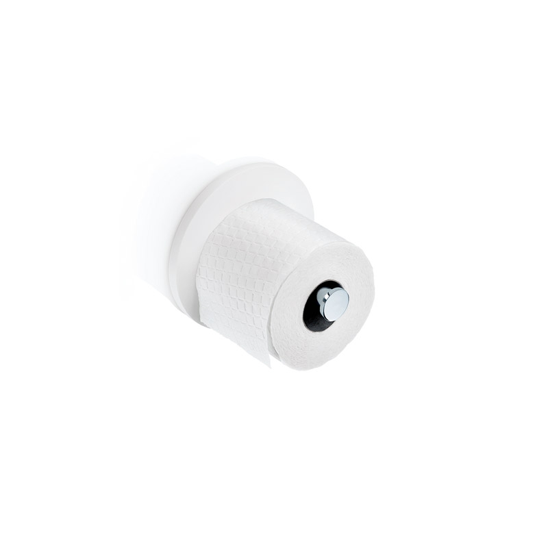 Omega Stone - STONETPH1/CR - Stone Tuvalet Kağıtlık, Açık - Beyaz/Krom
