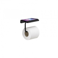 Omega Tuvalet Kağıtlıklar - 2039/14 - Tuvalet Kağıtlık,Etajerli - Mat Siyah